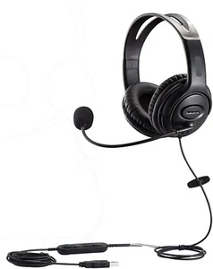 Eartec Office EAR250D USB Large Ear Cup Headset Plug & Play Noise Cancel Mic - Picture 1 of 6