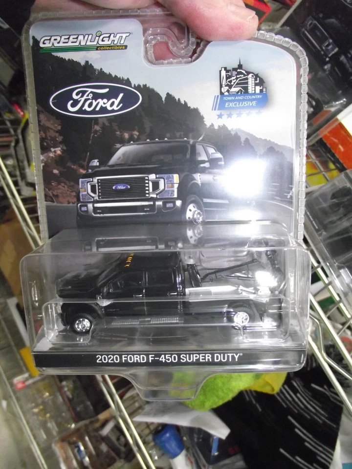 Grúa Ford F-450 Super Duty Greenlight 1/64 2020 negra nueva en caja Foto 1 de 1