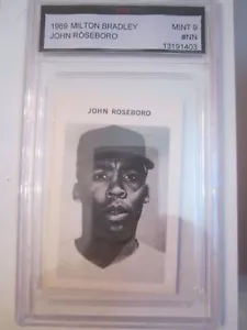 1969 JOHN ROSEBORO MILTON BRADLEY BASEBALL CARD FGS GRADED MINT 9 - BBA-28 - Picture 1 of 2