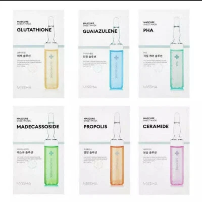 Máscara facial Missha Mascure, pacote com 6 máscaras - Imagem 1 de 4