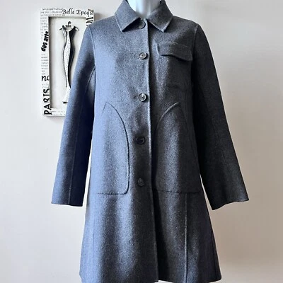 Abrigo de otoño CARVEN minimalista gris lana cachemir talla EU 34 US S Foto 1 de 4