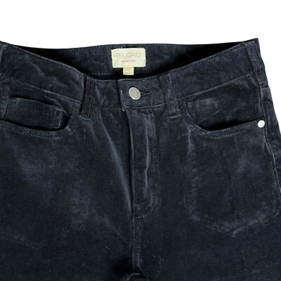 Pantalones de pana ajustados de tiro alto Pilcro And The Letterpress para mujer talla 27 negros Foto 1 de 4