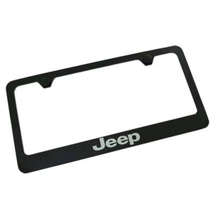 Jeep License Plate Frame (Black) - Foto 1 di 3