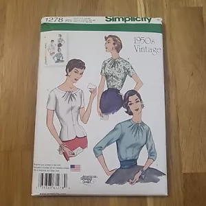 Simplicity 1278 Women's Sewing Pattern Sizes 14-22 Uncut Factory Folds OOP - Picture 1 of 3