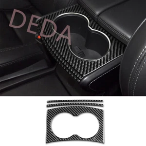 Carbon Fiber Central Water Cup Holder Panel Trim For Tesla Model X 16-20 S 12-20 - Picture 1 of 16