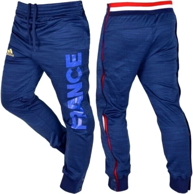 Adidas Snap Pant Uomo Allenamento Caldo Pantaloni Tuta Pallacanestro Blu Marina - Immagine 1 di 4