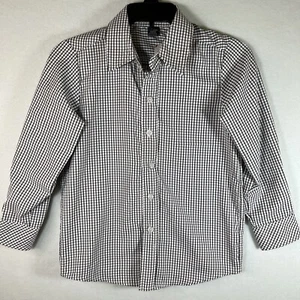 English Laundry Long Sleeve Button Down Black Plaid/Check Shirt Boys Size 6 - Picture 1 of 6