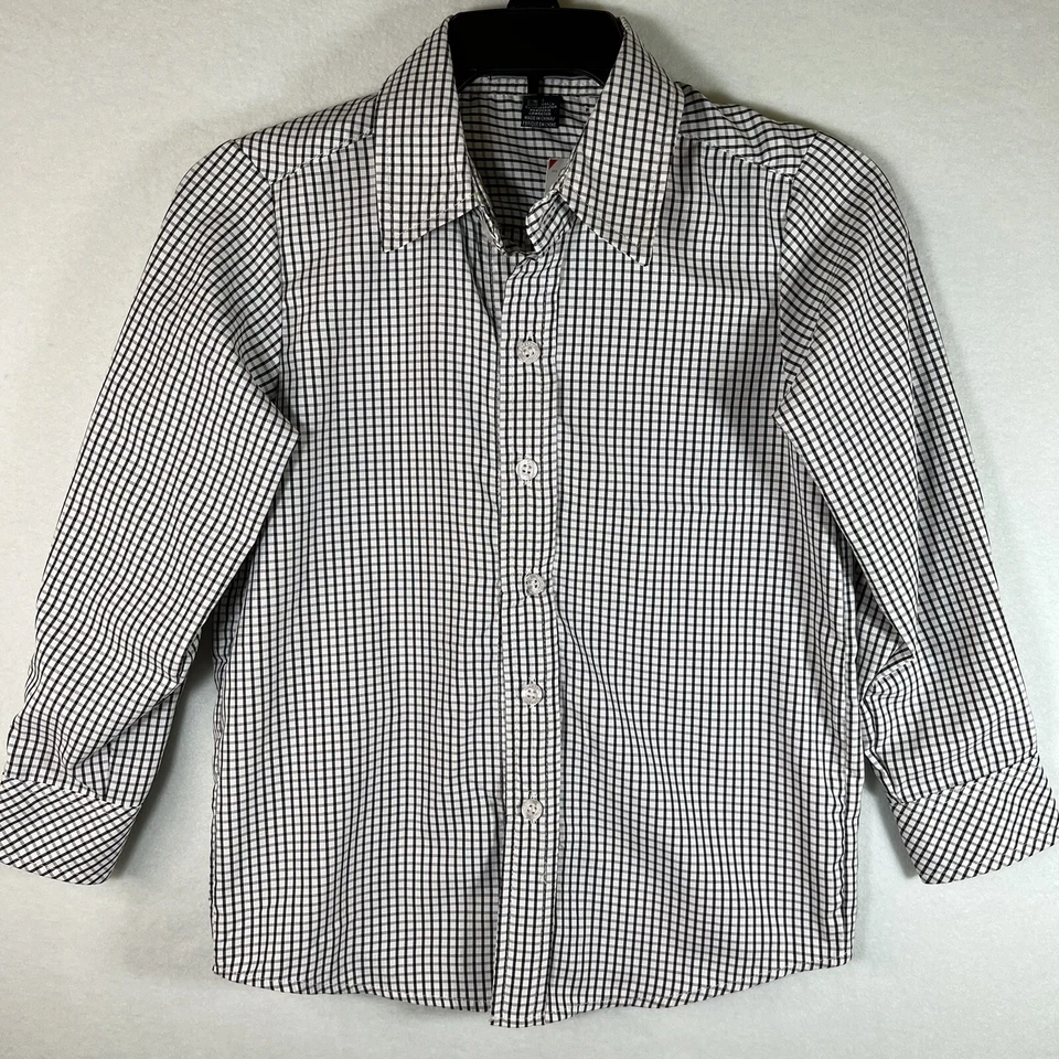 English Laundry Long Sleeve Button Down Black Plaid/Check Shirt Boys Size 6 - Image 1 of 4