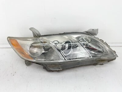 07 2008 2009 Toyota Camry farol cromado passageiro destro halogênio fabricante de equipamento original - Imagem 1 de 4