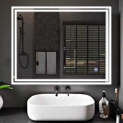 BELOFAY LED Illuminated Bathroom Mirror with Touch Control Sensor And Demister Pad