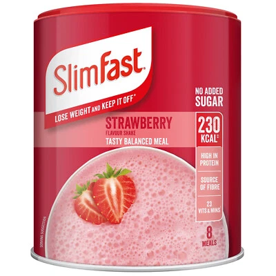 SlimFast Meal Replacement Protein Shake Powder Tasty Balanced Meal Strawberry - Image 1 of 4
