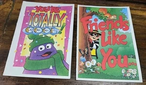 Vintage McDonalds Hamburglar und Grimasse bemalen Sie sich Karten 1994 NOS - Bild 1 von 16