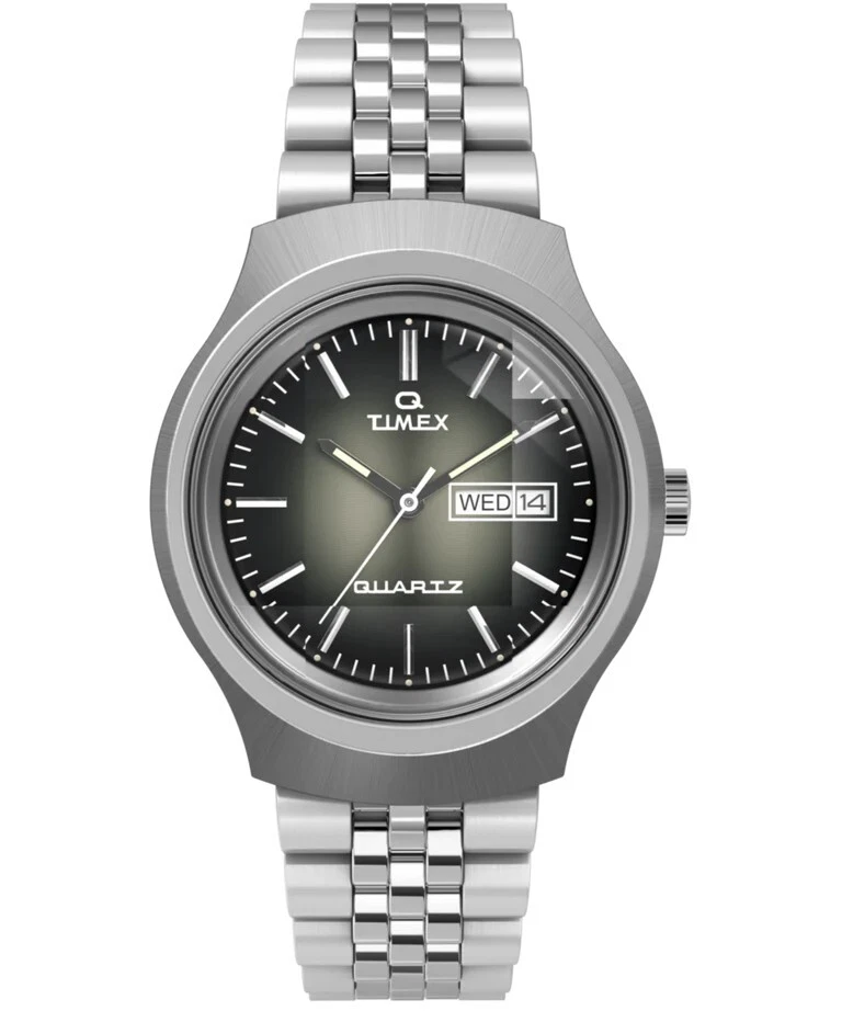 TIMEX Mens Q Timex Dégradé Reissue TW2W22500 Quartz Gray Gradient Dial