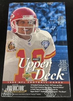 1995 Upper Deck Football Hobby Box Factory Sealed 36 Wax Packs - Image 1 of 3
