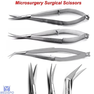 Noyes Micro Surgery Scissors Precision Ophthalmic Spring Action Surgical Tools - Picture 1 of 4
