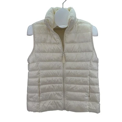 Женский пуховик Uniqlo среднего размера кремовый легкий водоотталкивающий - Изображение 1 из 4