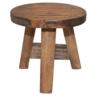 Stool Varies Solid mahogany wood Compact Durable Stool Round vidaXL - Image 1 of 3