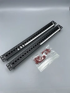 Belden AX103253 CAT6+ Patchpanel, 48 Ports (24 x 2), 2 HE, schwarz - Bild 1 von 5