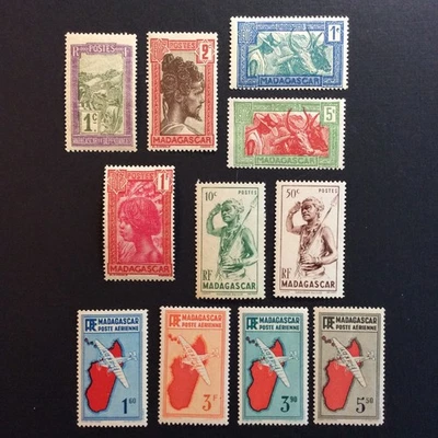BroadviewStamps Malagasy Republic (FR Madagascar) 11 stamps. MH F-VF  YR1908-46 - Image 1 of 2
