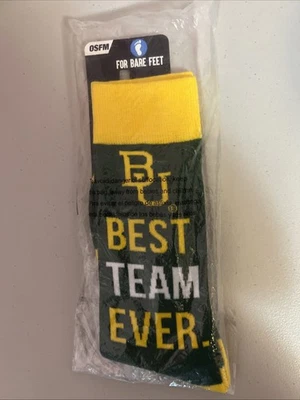 NUEVOS calcetines para hombre Baylor University NCAA verdes y amarillos - OSFM para hombre’s 5-12 Foto 1 de 2