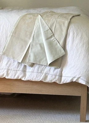 Fundas de almohada Queen 100 % algodón con 2 trastes fundas florales jacquard verde tostado Foto 1 de 4