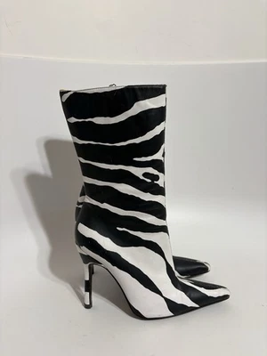 Botas de cuero con estampado de cebra Dolce & Gabbana 37,5 de colección Foto 1 de 4