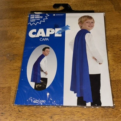 Disfraz de Superhéroe Amscan Color Sólido 30" Capa, Azul Adulto Juventud Halloween Nuevo Foto 1 de 4