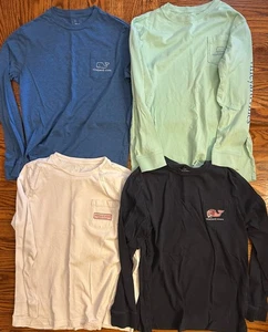 #6 Lot Of 4 Boys Vineyards Long Sleeve Shirts Size Medium  - Picture 1 of 16
