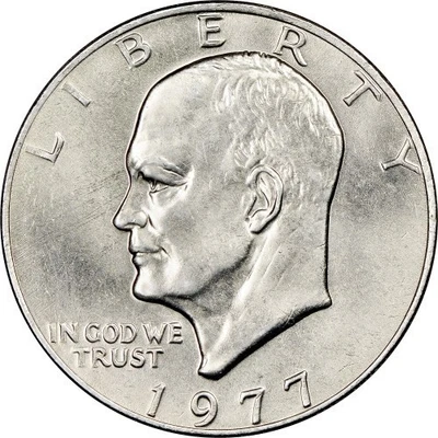 1977 Eisenhower Dollar – Circulated Condition - Image 1 of 3