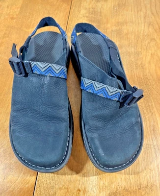 Chaco Teacoop Leather Mule Sandal Black with Buckle Sling Back Size W 10 - Image 1 of 4