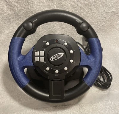 Intec Steering Racing Wheel (No Pedals) For Playstation 2 -Xbox -GameCube -PS2 - Image 1 of 4
