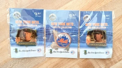 3 NY Mets Hat Pins - Image 1 of 4