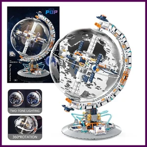 Neu Creative Technology Raumstation transparenter Globus Bausteine hoch - Bild 1 von 24
