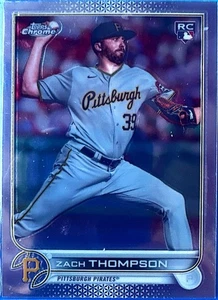 2022 Topps Chrome Refractor  Zach Thompson Pittsburgh Pirates RC #30 - Picture 1 of 2