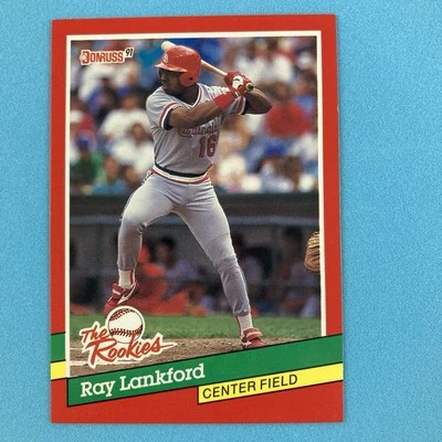 Ray Lankford 1991 Donruss The Rookies Card #8 MLB St. Louis Cardinals - Image 1 of 2