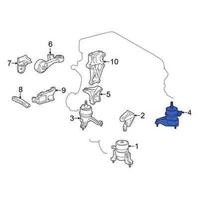 For Lexus ES300h 2013-2018 Lexus 123620V060 Right Engine Mount - Image 1 of 2