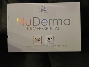 Pure Daily Care NuDerma Professional Ne+Ar Skin Therapy Wand w 6 Fusion - Picture 1 of 4