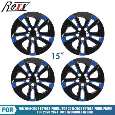 15" Wheel Hub Covers Full Rim Hubcaps For 2017-2022 Toyota Prius Prime set of 4 - Image 1 of 4