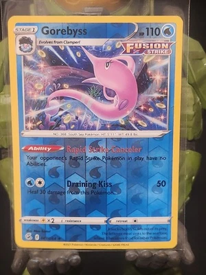 Gorebyss Reverse Holo Rare SWSH08: Fusion Strike 067/264 NM - Image 1 of 2