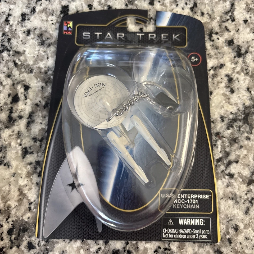 Star Trek XI Enterprise Ncc-1701 Keychain Keyring Kirk Spock Starfleet Space 09