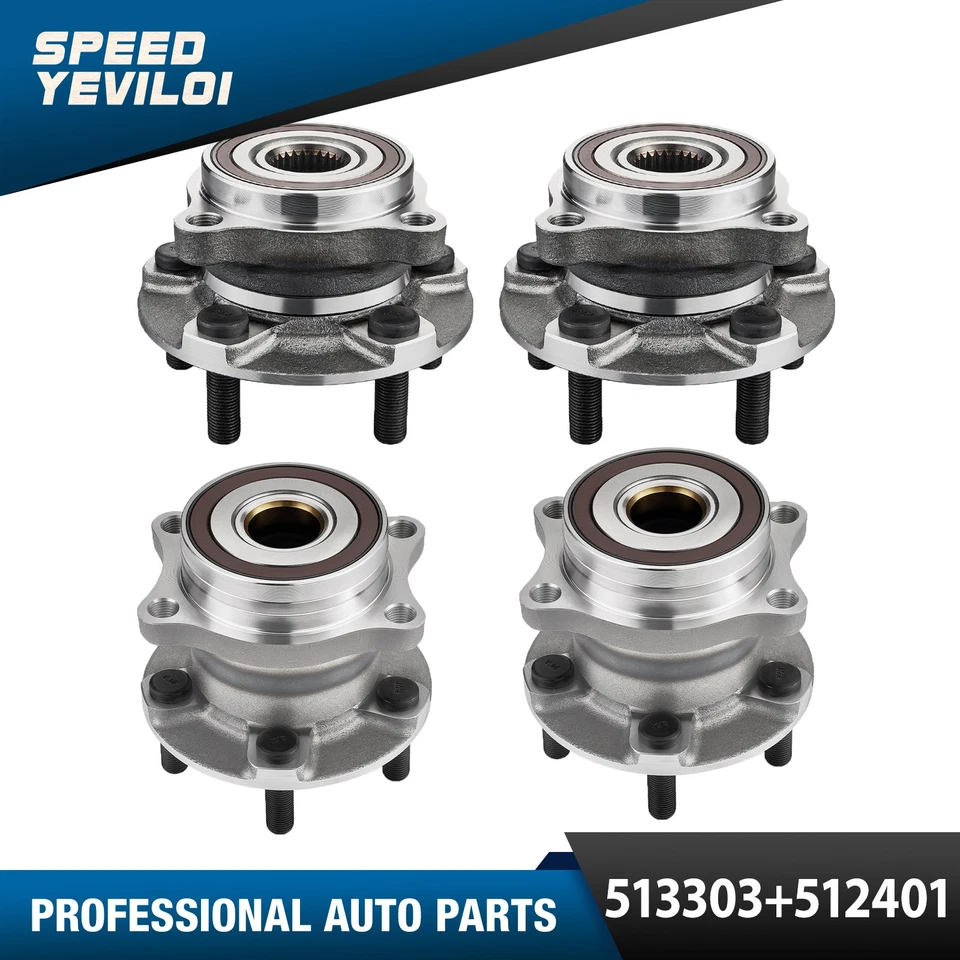 4X Front & Rear Wheel Bearing Hubs Assembly for 2008-2013 Subaru Impreza 2.5L - Image 1 of 4