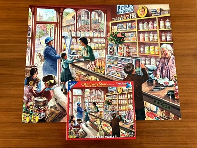 Complete 1000 Piece White Mountain * OLD CANDY STORE * Jigsaw Puzzle #1083 Crisp - Image 1 of 4