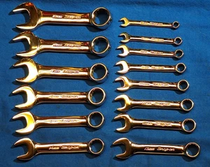 Snap-on 14 piece 12-Point Metric Midget Combination Wrench Set 19mm-6mm NEW !! - Picture 1 of 13