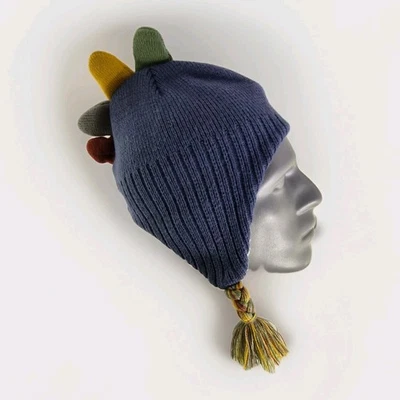 Capellini Niños Tejido Polar Azul, Multicolor Mohhawk Gorro Invierno Sombrero S/M Foto 1 de 4