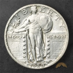 Cuarto de plata Standing Liberty 1929 25c - Filadelfia - Imagen 1 de 2