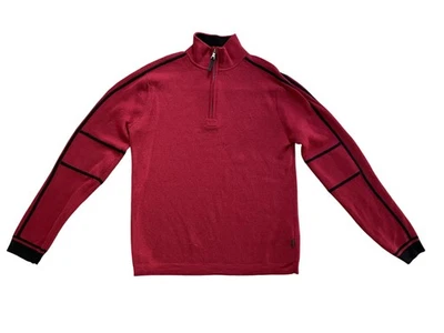 Banana Republic Sweater Mens Medium Merino Wool 1/2 Zip Mock Neck Pullover - Image 1 of 4