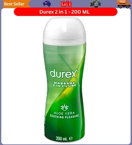 Durex Play Aloe Vera 2 in 1 Massage Gel 200ml Intimate Lube - Picture 1 of 9