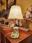Vintage Shawnee Deer Table Lamp Original Shade Pristine Electrical Redone 