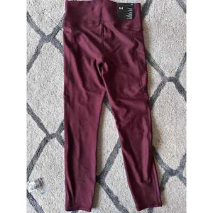 Under Armour HeatGear Ankle Legging Women's Size SM Burgundy Polyester High Rise - Picture 1 of 5