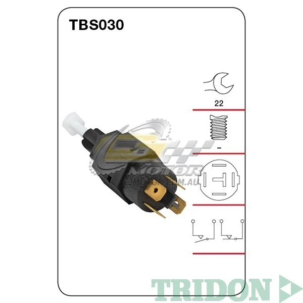 INTERRUPTOR DE LUZ DE FRENO TRIDON PARA Daewoo 1.5 07/94-10/95 1.5L (G15MF) 8VTBS030 Foto 1 de 1